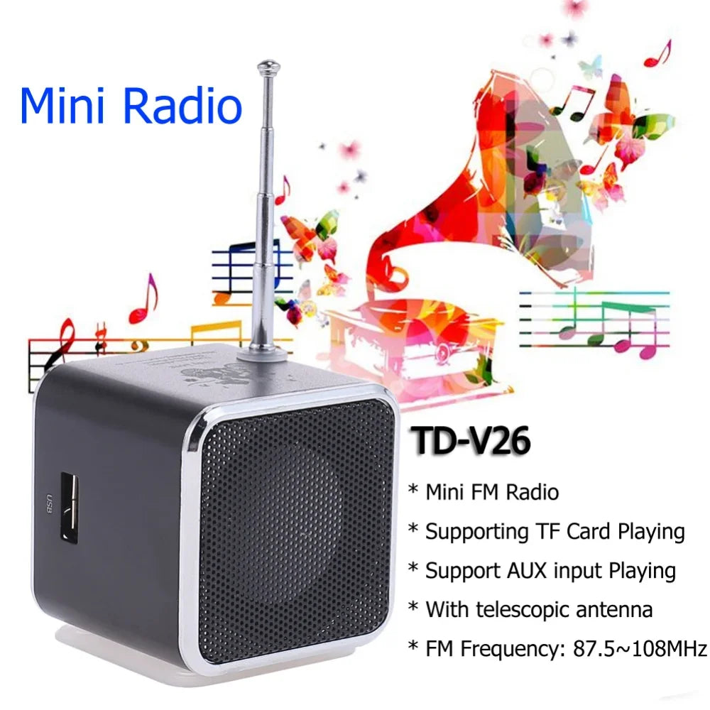 AyeBeau TD-V26 3W Mini Bluetooth Speaker FM Radio