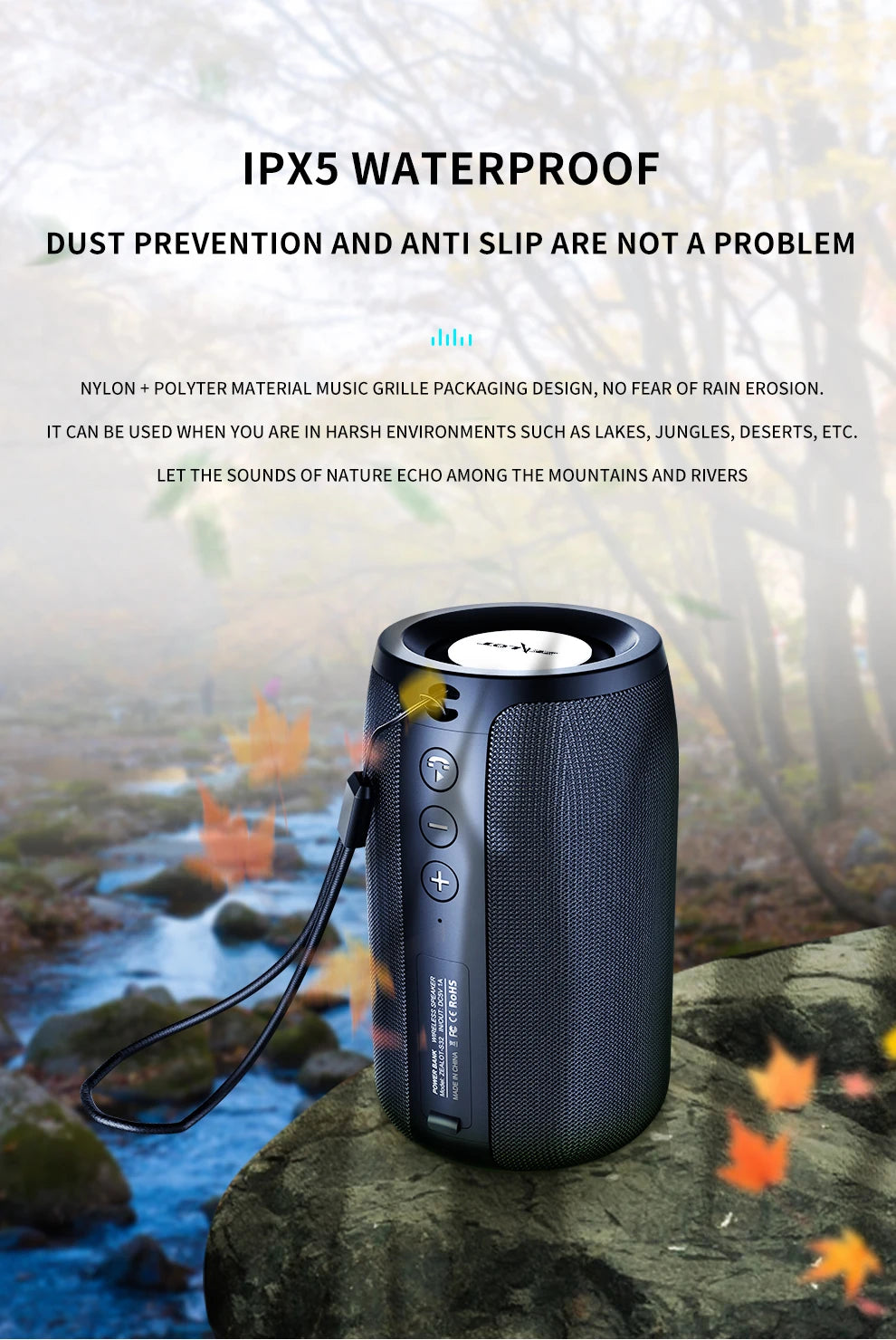 ZEALOT S32 Portable Bluetooth Speaker Waterproof Speaker