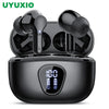 New Wireless Earbuds HiFi Stereo Headphones BT5.3 with ENC Noise Cancelling 48H LED Display Ear Buds IP7 Waterproof Earphones