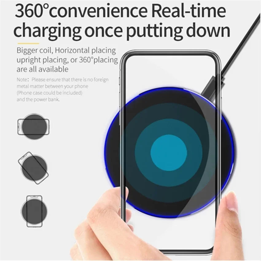 GEKEMAL 30W Fast Wireless Charging Pad with Power Bank