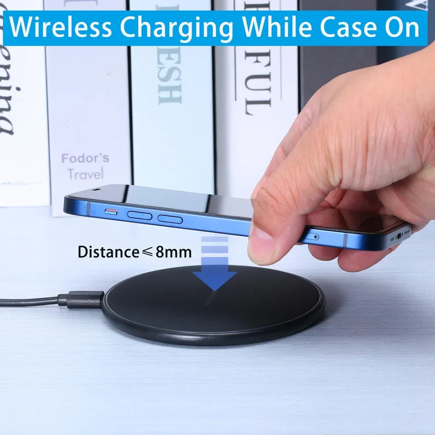GEKEMAL 30W Fast Wireless Charging Pad with Power Bank