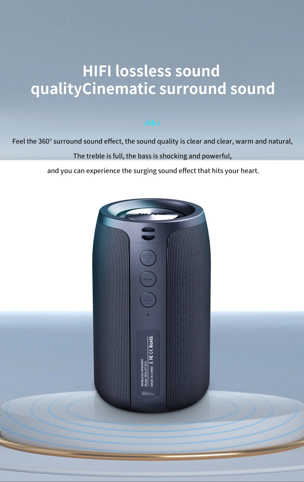ZEALOT S32 Portable Bluetooth Speaker Waterproof Speaker