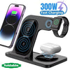 300W Fast Wireless Charger Stand Pad Foldable Fast Charging