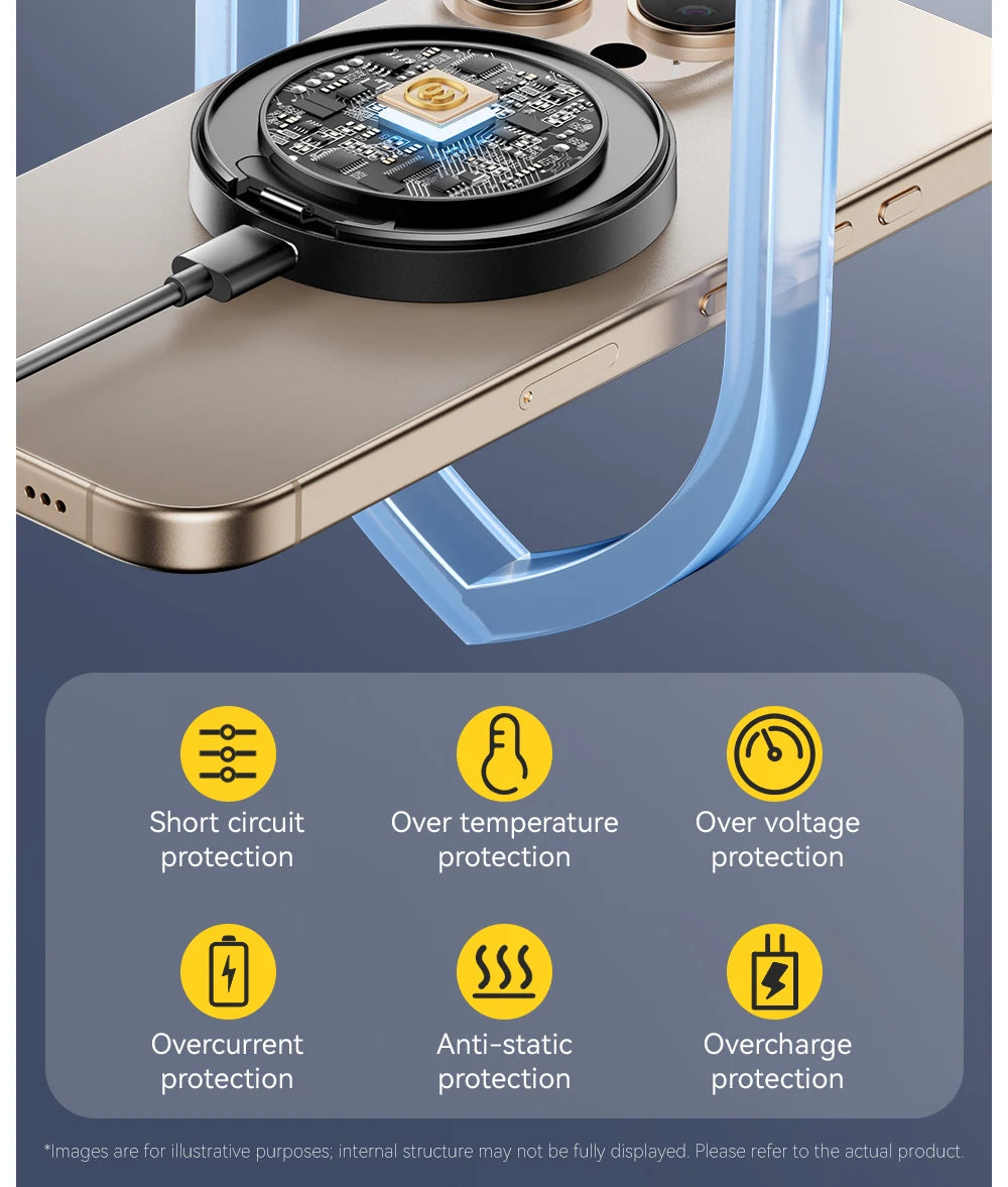 ESSAGER 15W Magnetic Wireless Charger Fast Charging Pad