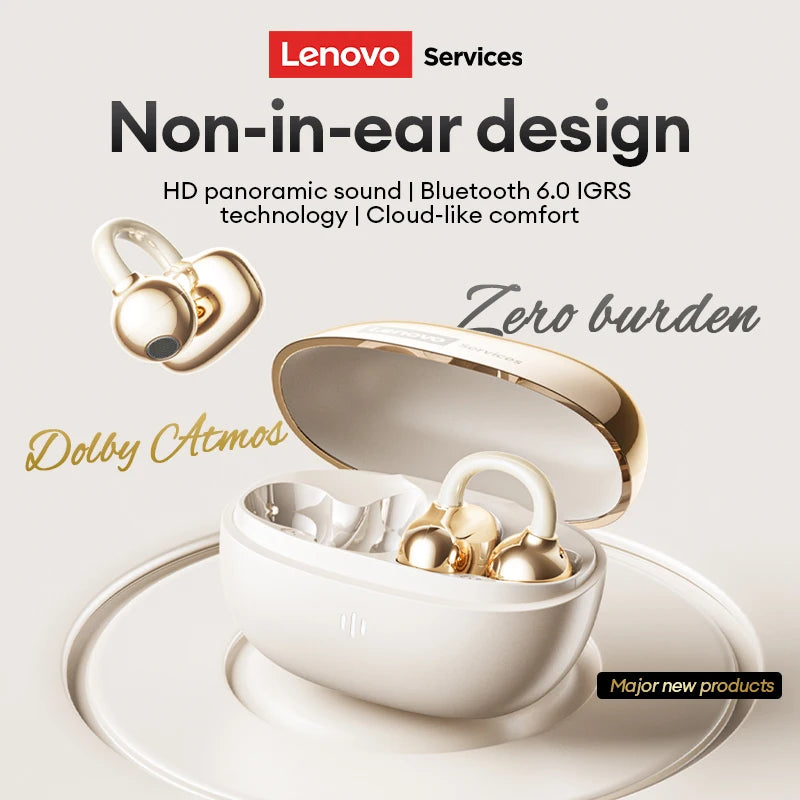 Lenovo RS103 Open Ear Clip Bluetooth 5.3 Wireless Earphones