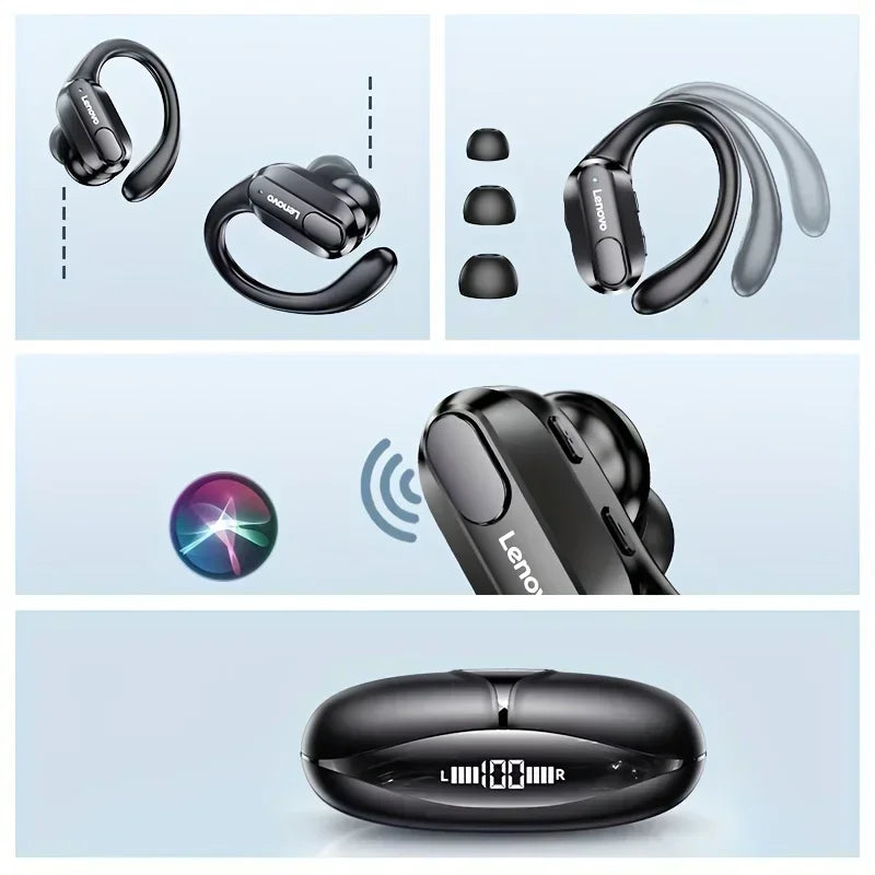 Lenovo XT80 Bluetooth 5.4 Wireless Ear Hook Sports Headphones