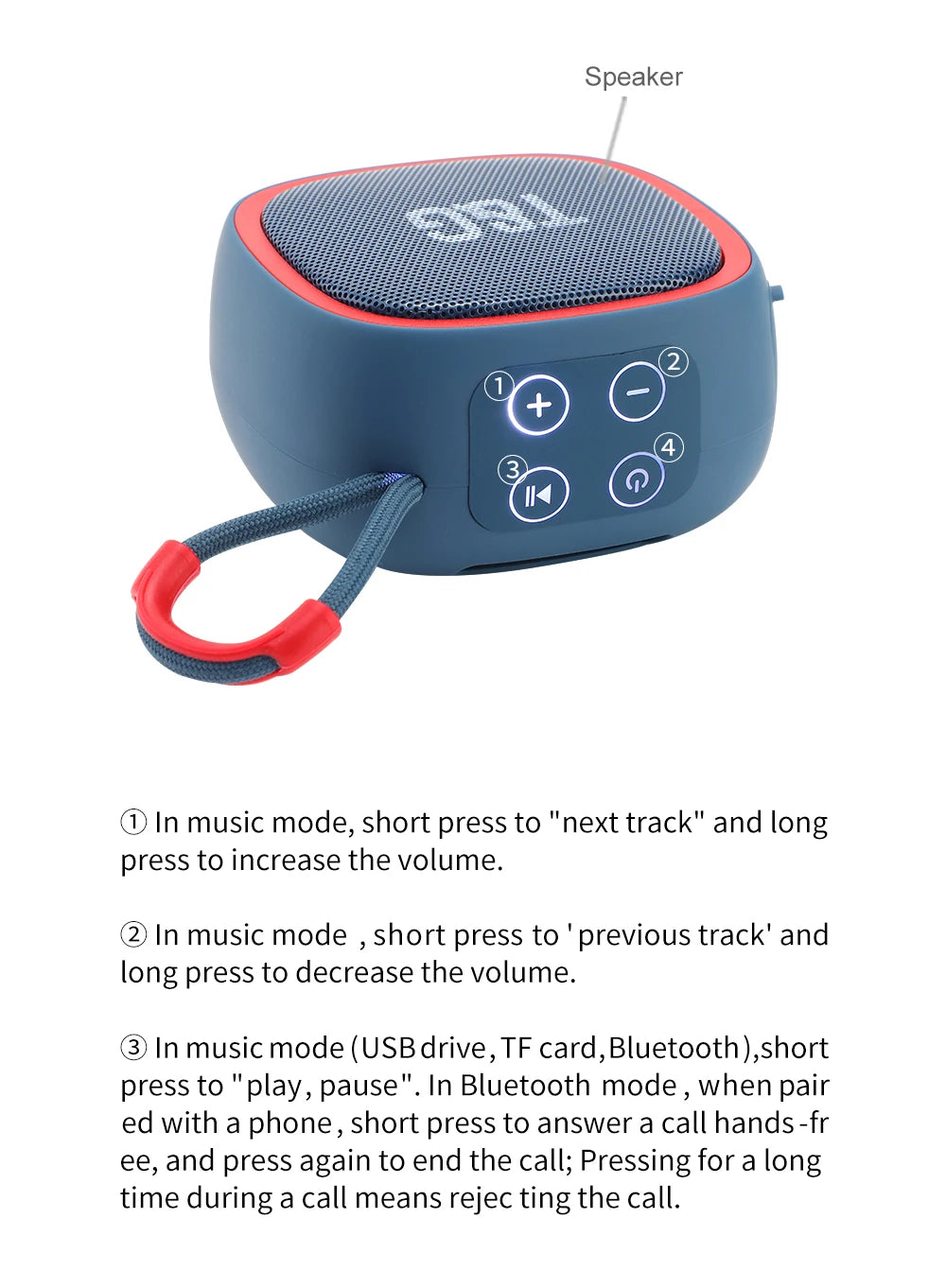 T&G TG659 Bluetooth 5.3 Mini Speaker