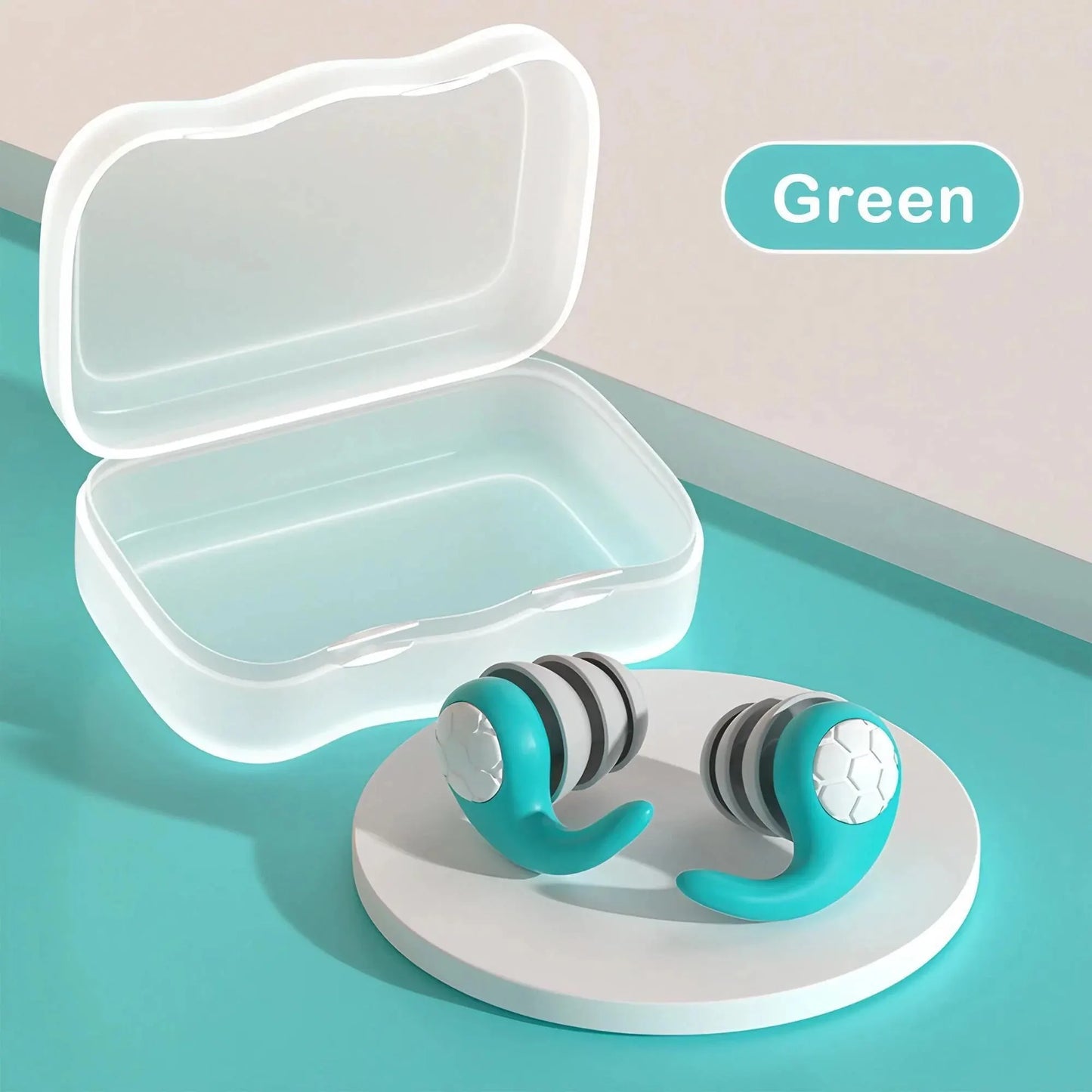 1 Pair of Soft Silicone Earplugs with Noise Cancellation