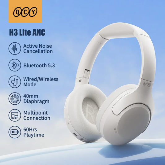 QCY H3 Lite Bluetooth 5.3 ANC Wireless Over-Ear Headphones