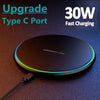 30W Wireless Charger  Fast Charging Pad Dock Station