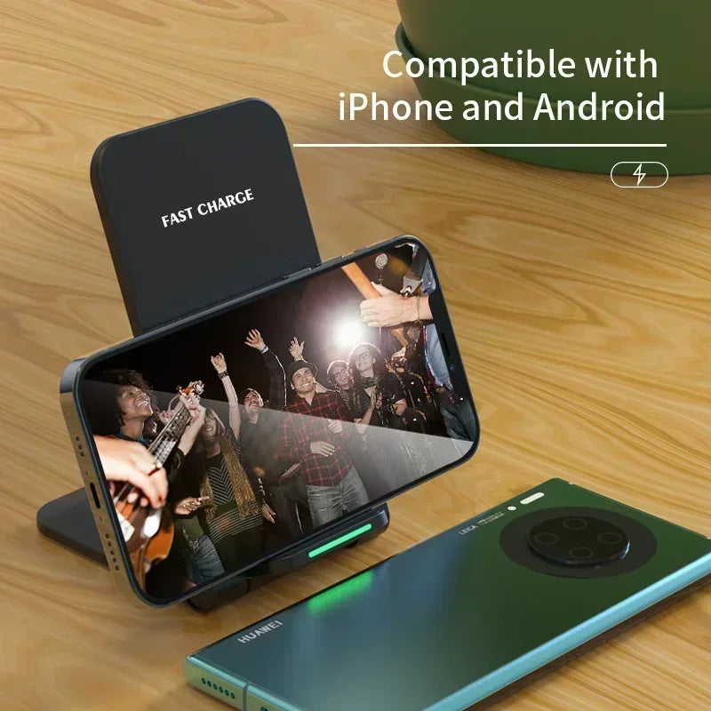 65W Wireless Charger Station Earphone Phone Fast Charging