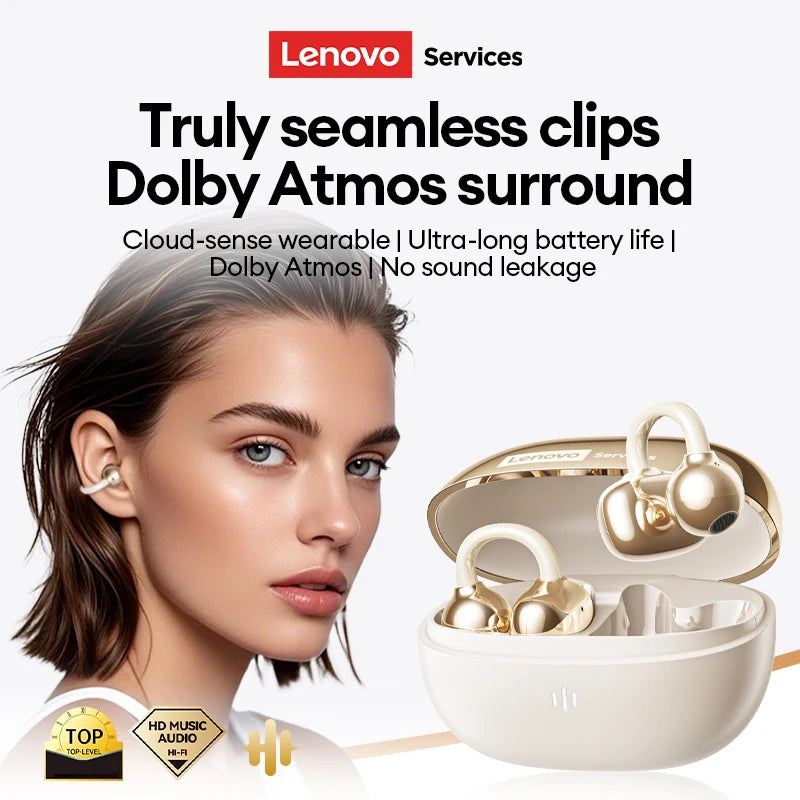 Lenovo RS103 Open Ear Clip Bluetooth 5.3 Wireless Earphones